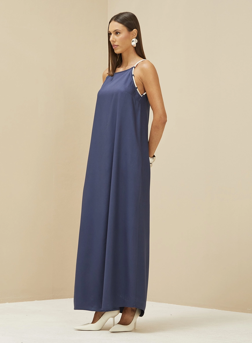 Vestido Longo Solto Comfy Azul