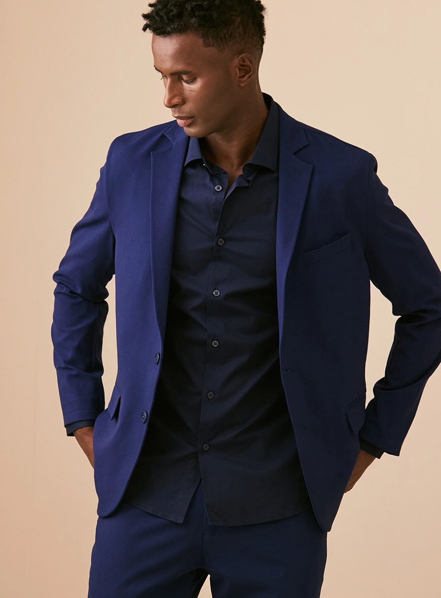 Blazer Masculino Alfaiataria Ajustado Azul