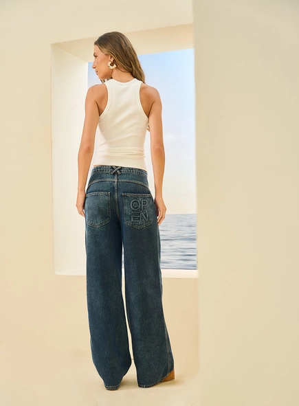 Calça Jeans Feminina Wide Leg Betina