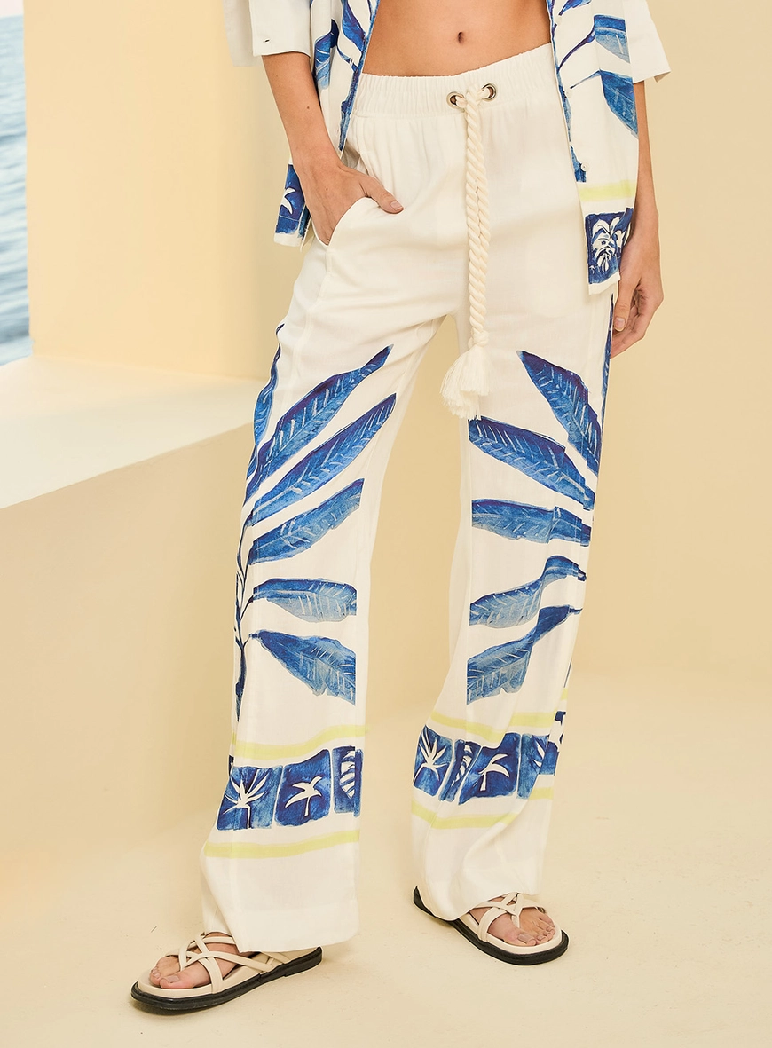 Calça Feminina Reta Estampada Estampa 3