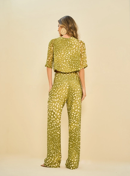 Calça Feminina Reta Estampada