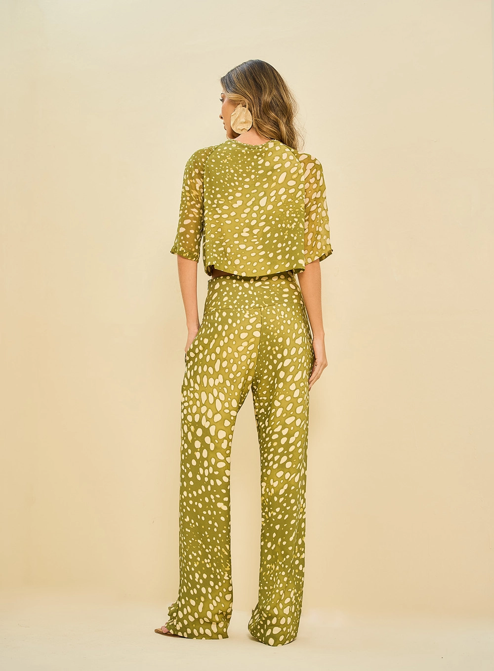 Calça Feminina Reta Estampada Estampa 2