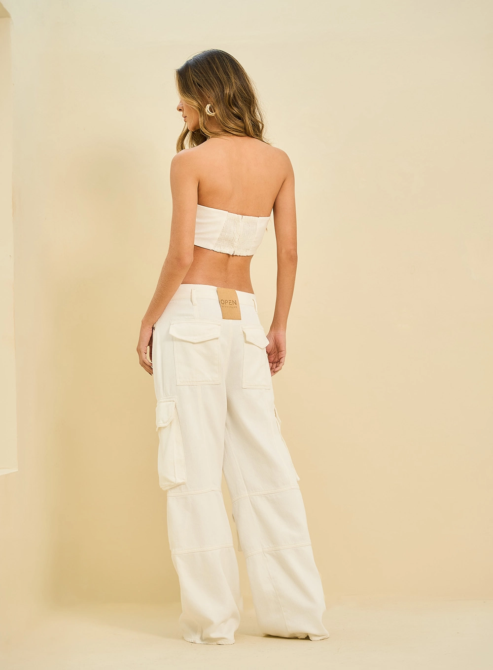 Calça Feminina Cargo Bianca Off Shell 2