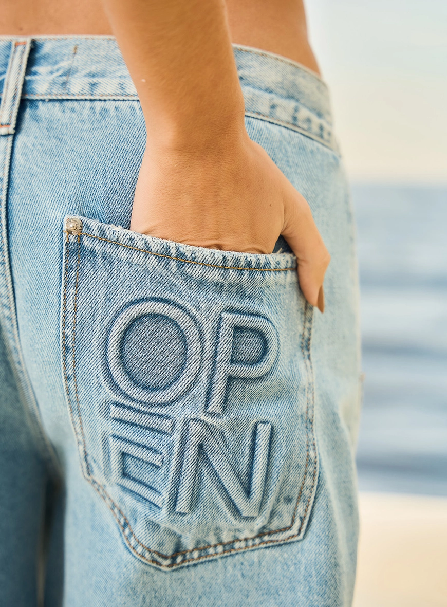 Bermuda Jeans Feminina Cargo Índigo 4