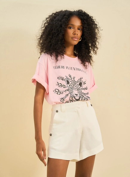 Short Feminino Com Botões