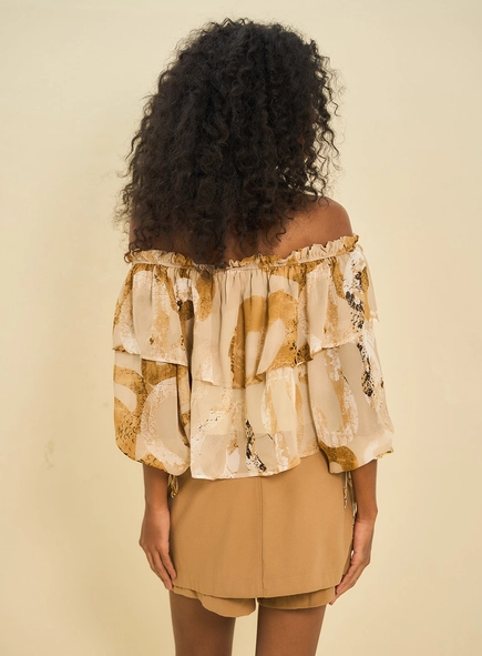 Blusa Feminina Ciganinha Com Estampa