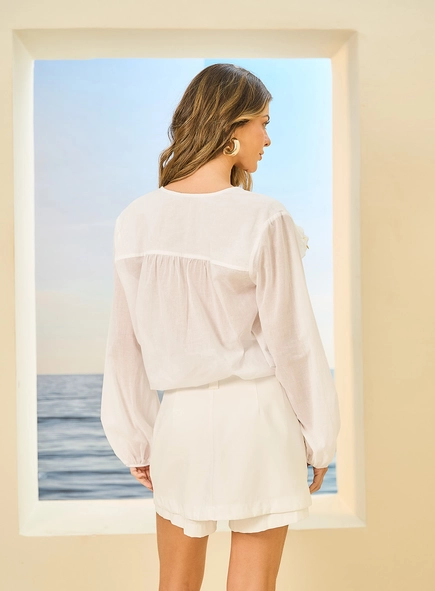 Blusa Feminina Com Bordado