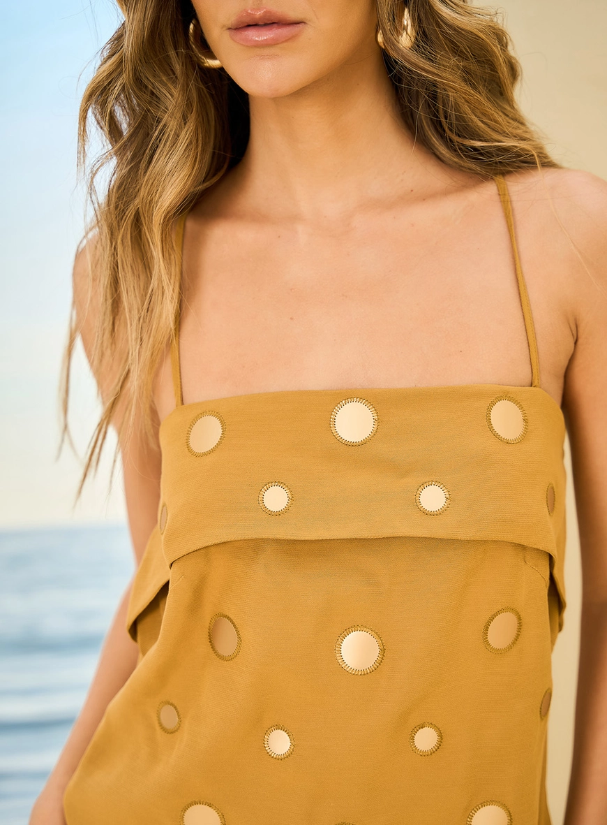 Blusa Feminina Bordada Marrom 3