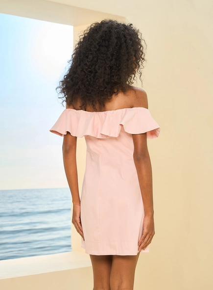 Vestido Feminino Tubinho Com Babados