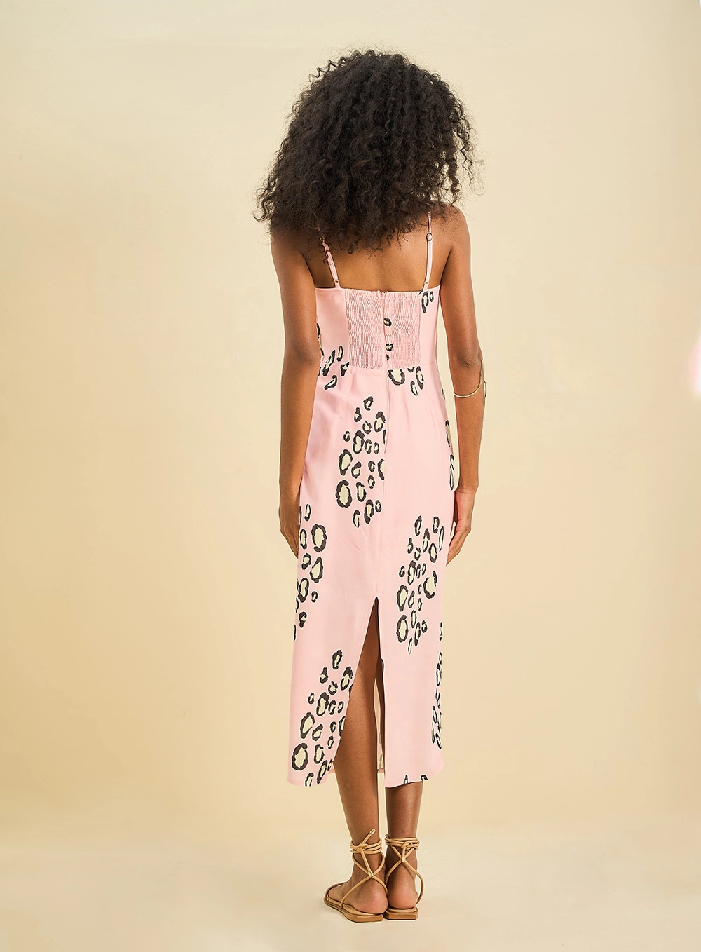 Vestido Midi Estampado Com Detalhe Estampa 2