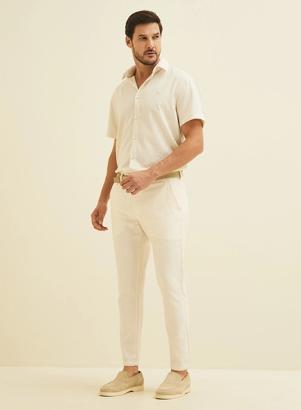 Calça Masculina Em Linho Johann