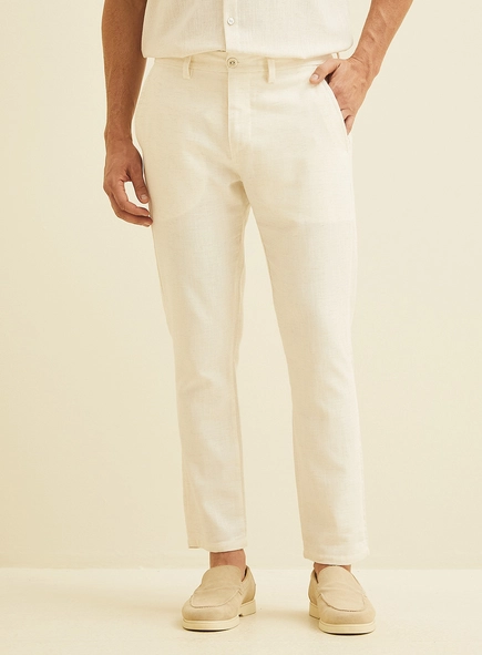 Calça Masculina Em Linho Johann