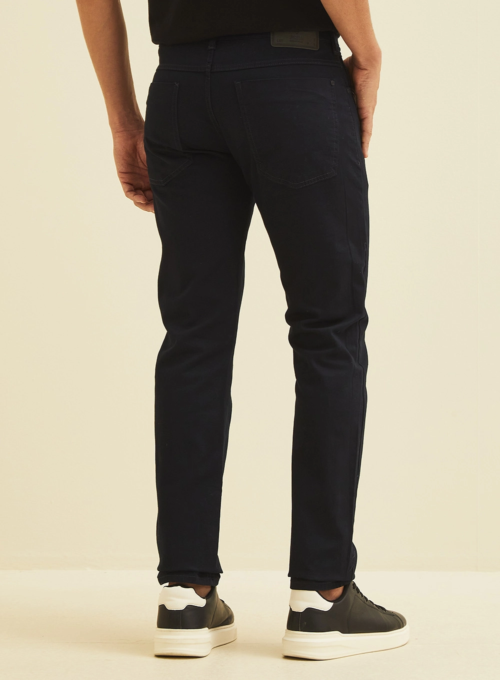 Calça Em Sarja Paul Slim Azul 4