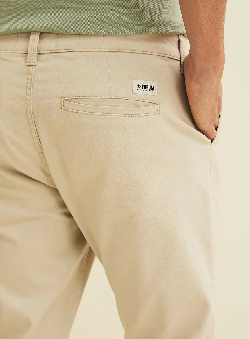 Calça Masculina Em Sarja Johann Bege Esquilo