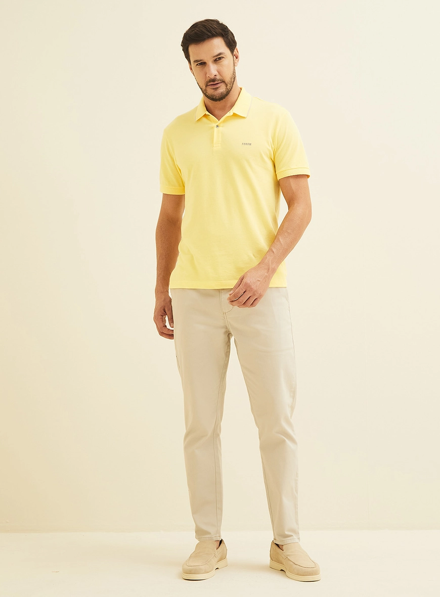 Calça Masculina Em Sarja Johann Bege Esquilo