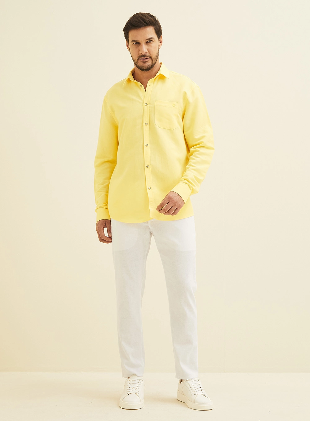 Calça Masculina Johann Em Linho Branco 1