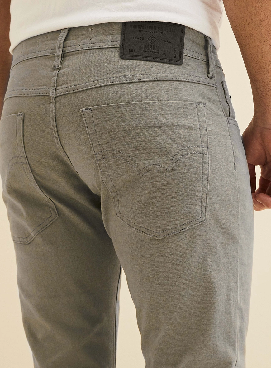 Calça Em Sarja Igor Skinny Cinza