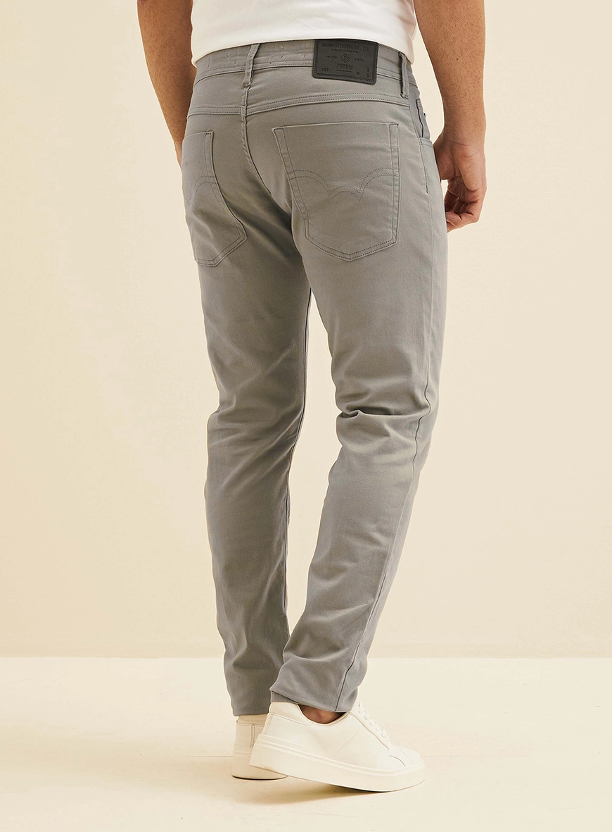 Calça Em Sarja Igor Skinny Cinza
