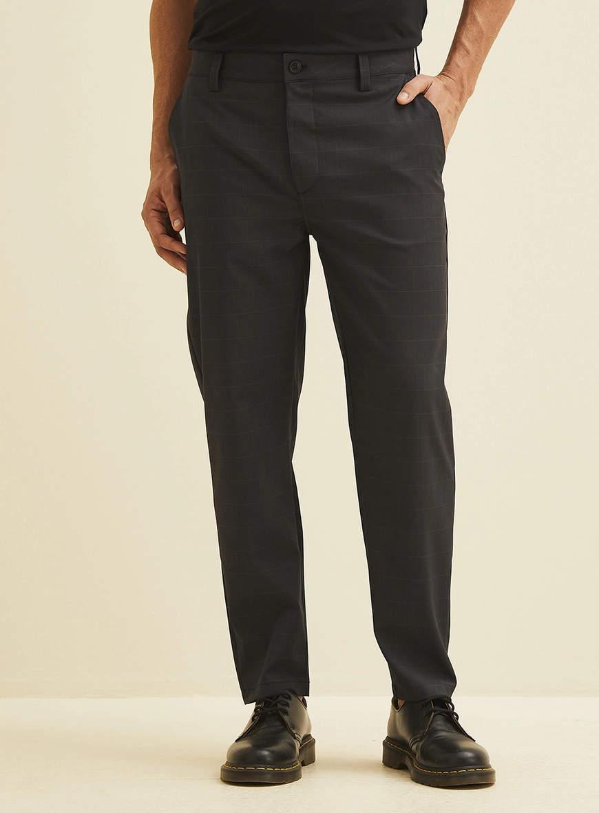 Calça Masculina Johann Xadrez Preto