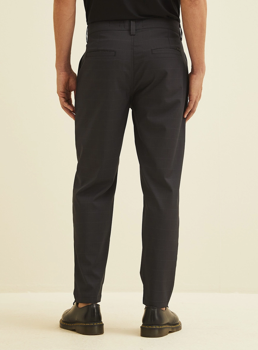 Calça Masculina Johann Xadrez Preto