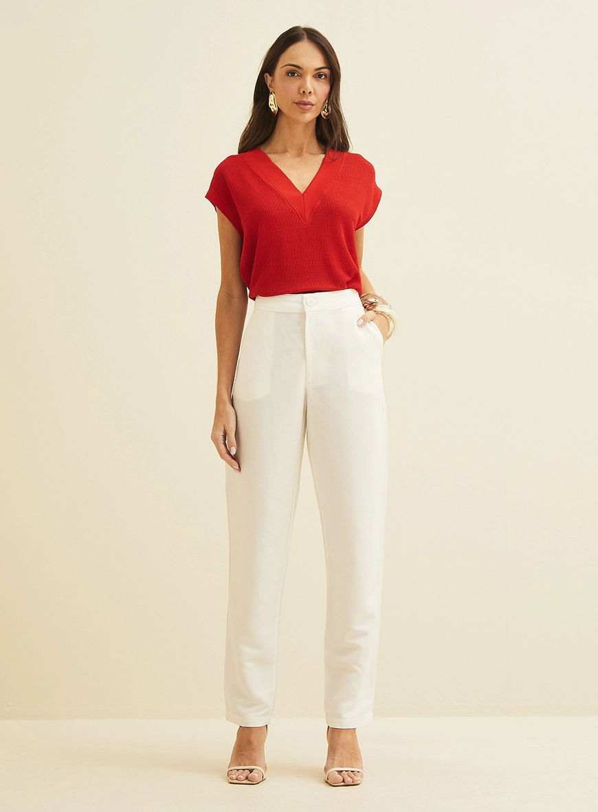 Calça Feminina Em Linho Off Shell