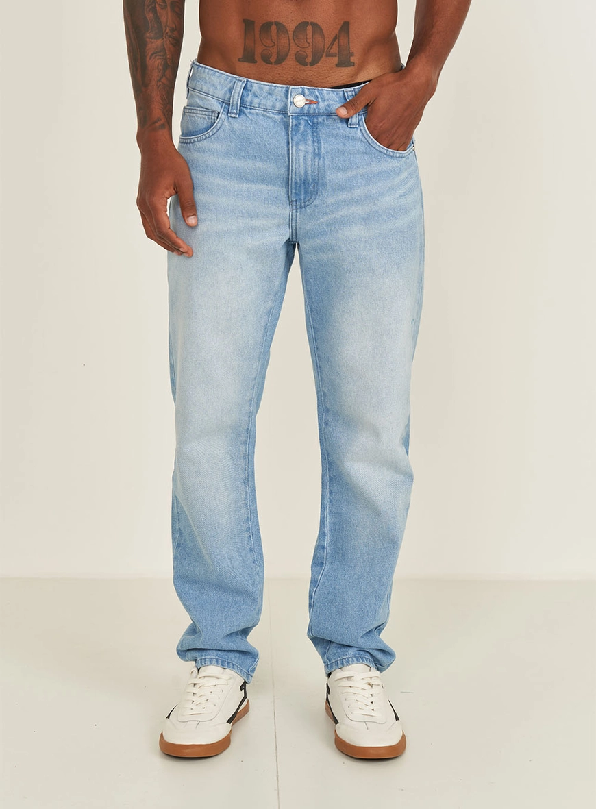 Calça Masculina Jeans Reta