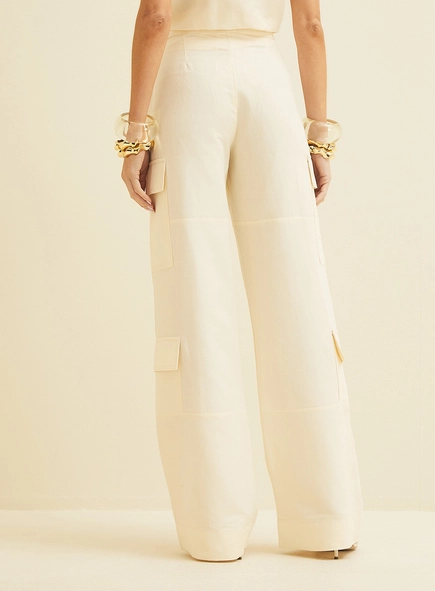 Calça Wide Leg Cargo