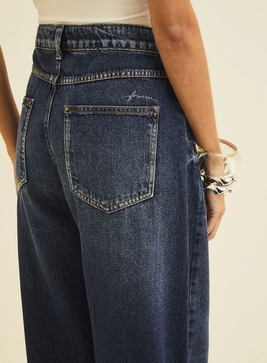 Calça Jeans Feminina Barril Índigo