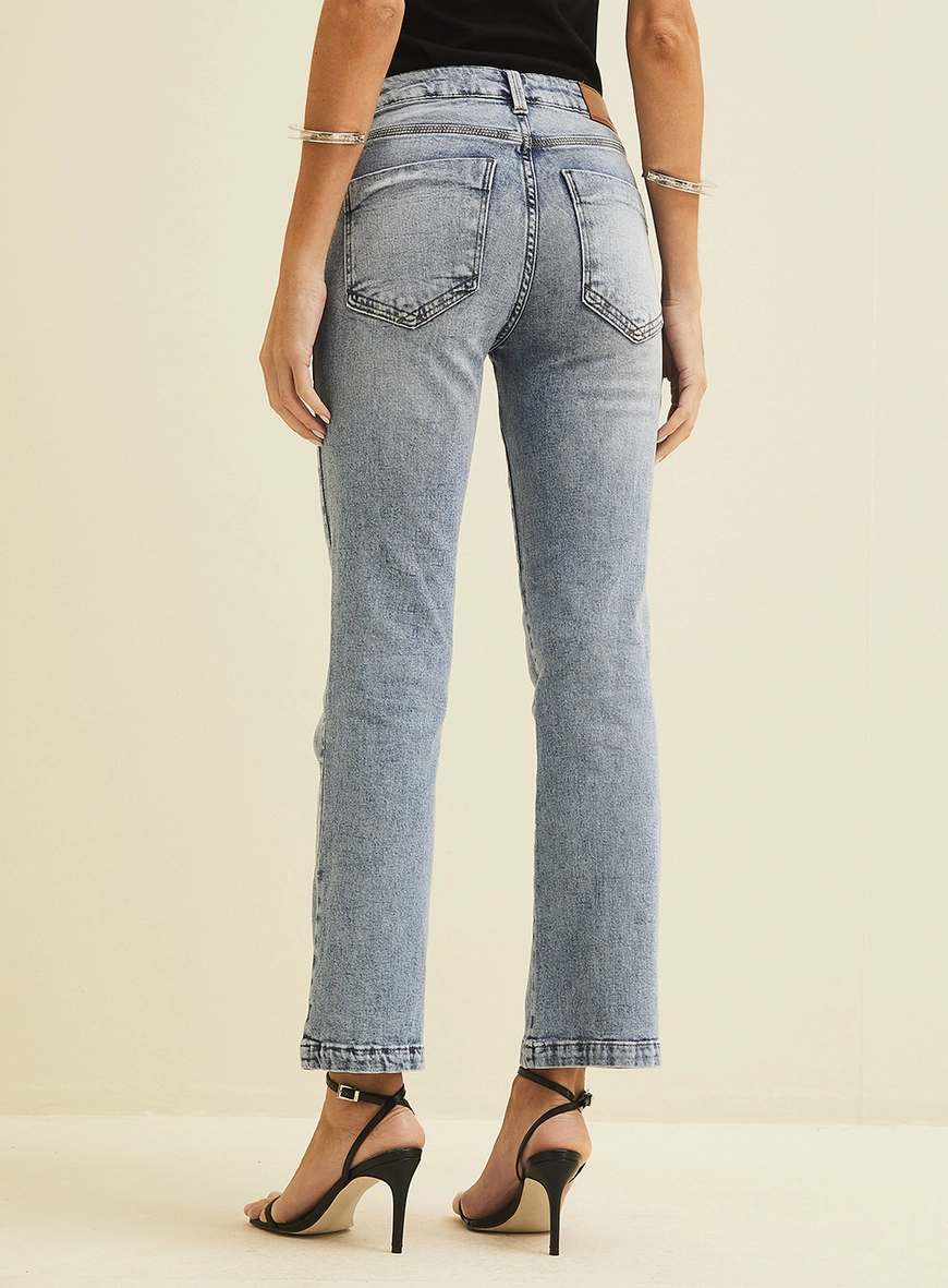 Calça Jeans Boot Cropped Índigo