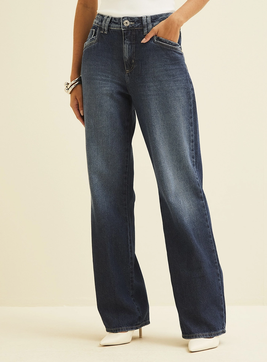 Calça Jeans Raquel Wide Leg Índigo