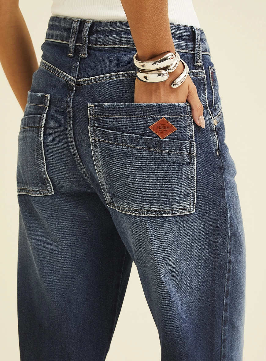Calça Jeans Raquel Wide Leg Índigo