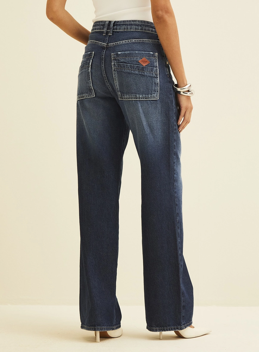 Calça Jeans Raquel Wide Leg Índigo