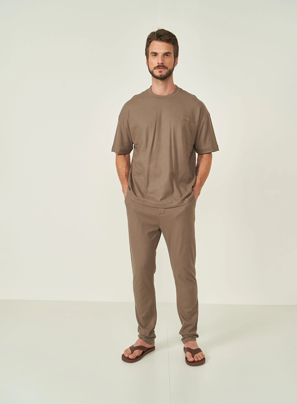 Calça Colcci Bege Cinzas