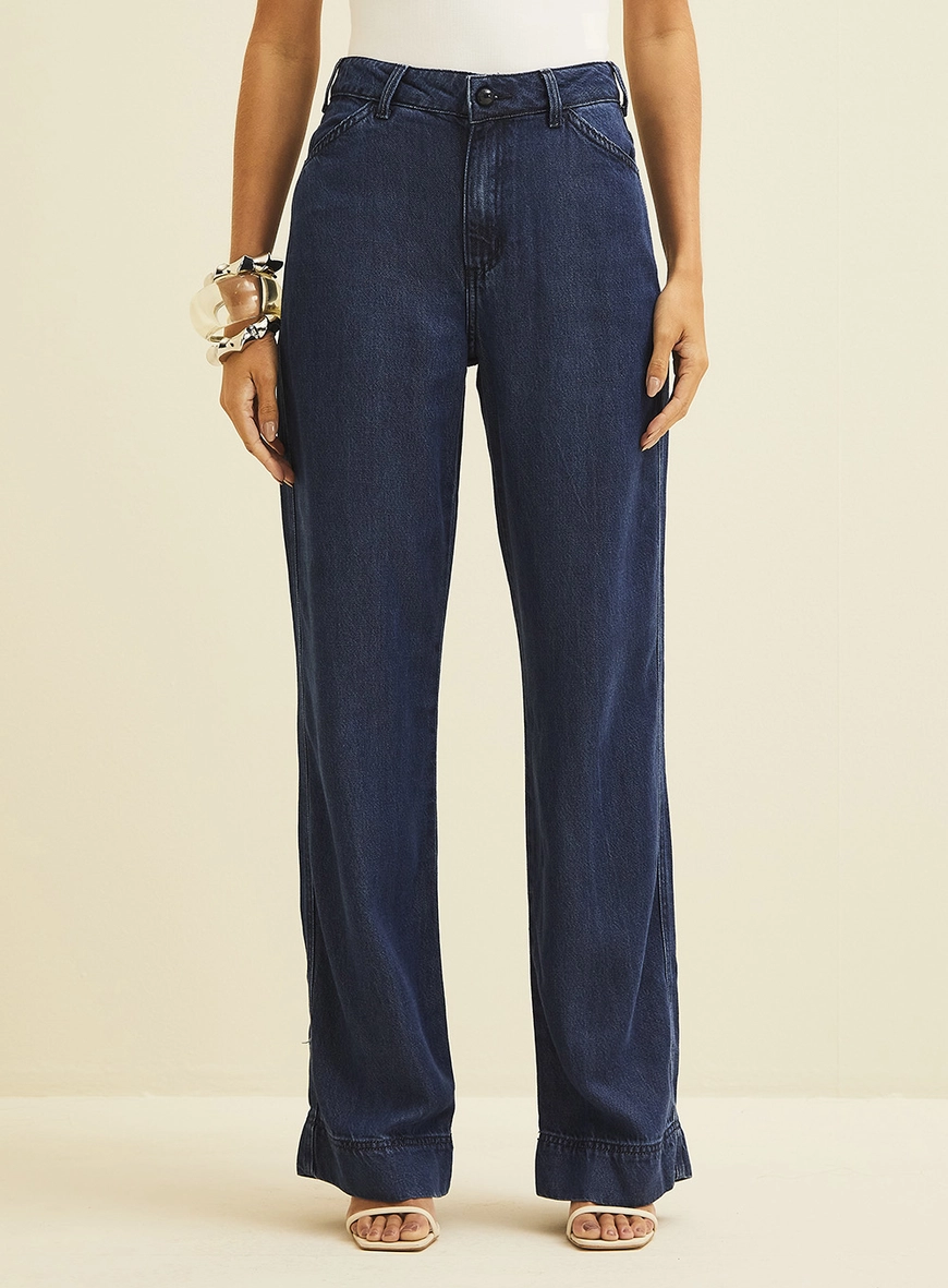 Calça Jeans Raquel Wide Leg Índigo