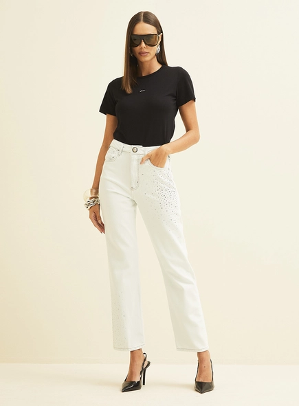 Calça Jeans Lola Com Aplicação