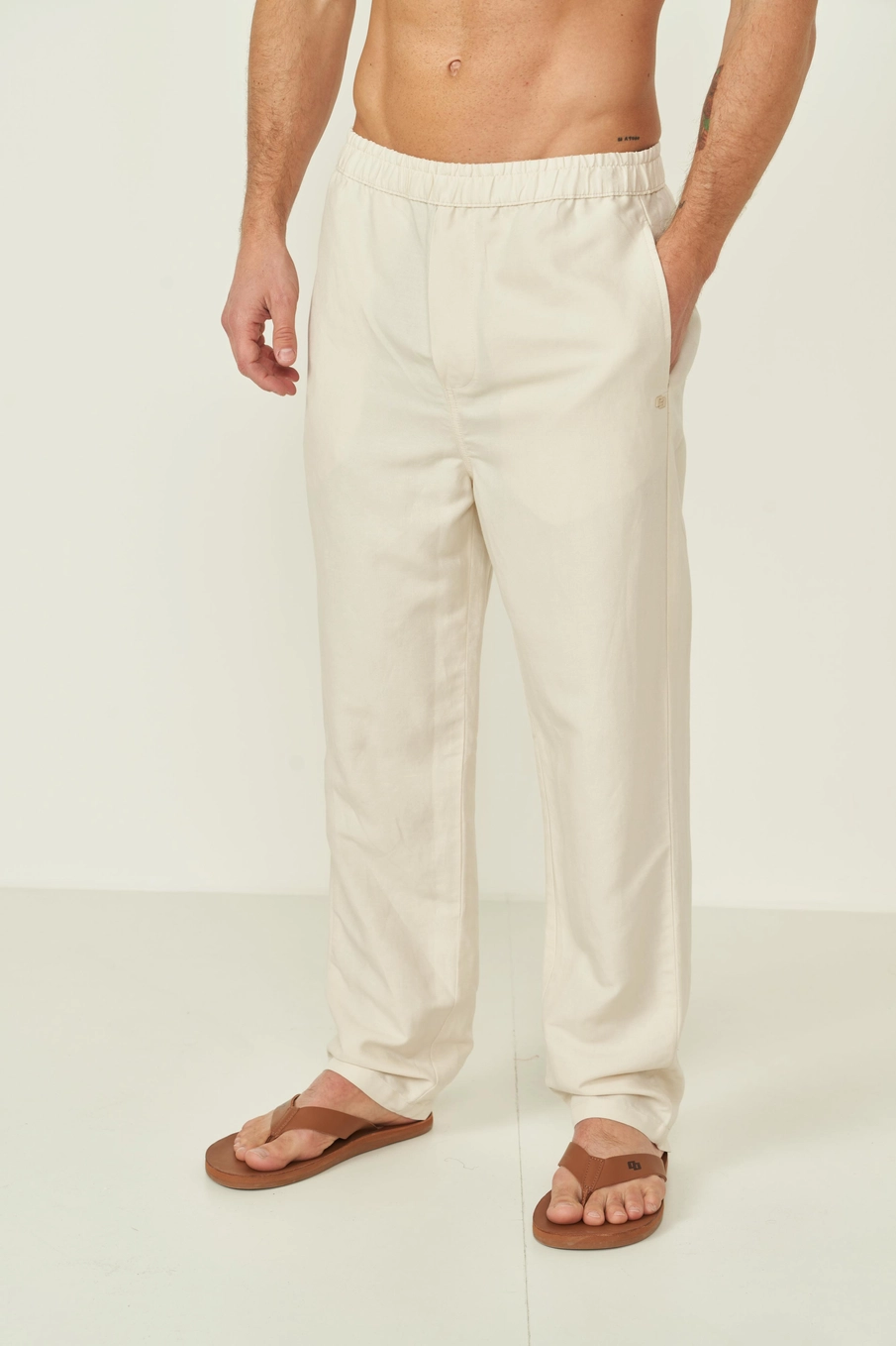 Calça Relax Masculina Bege