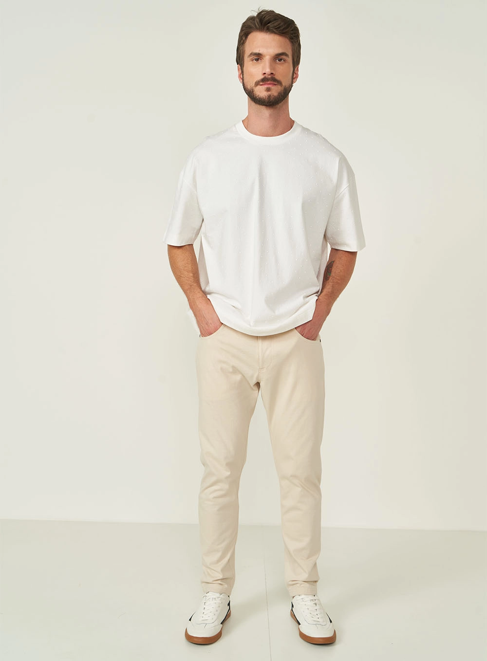 Calça Masculina New Chino Bege
