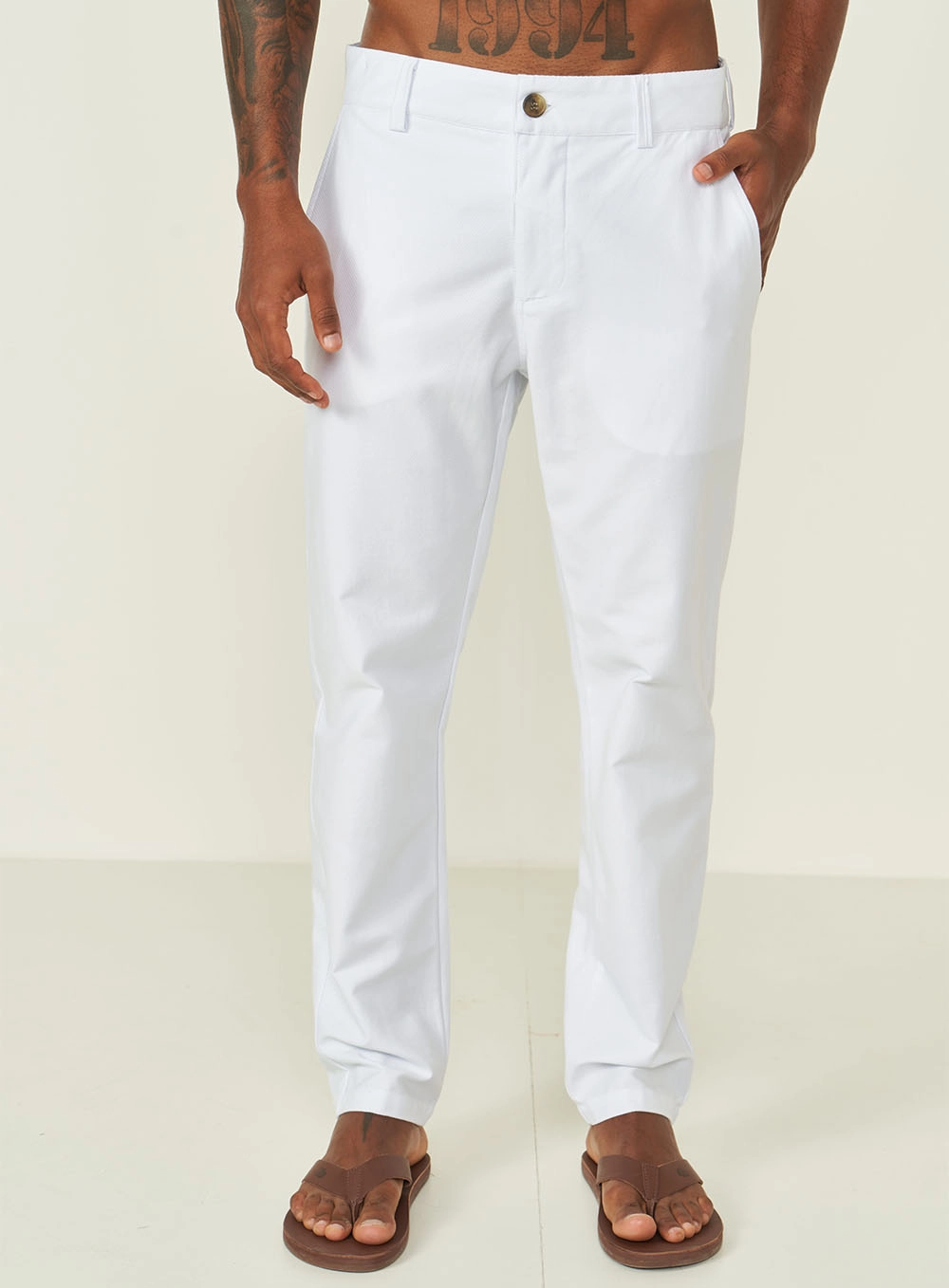 Calça Alfaiataria Reta Branco