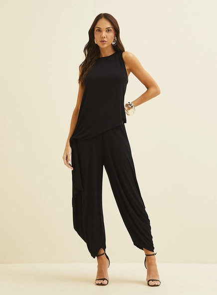 Calça Saruel Com Cós Elástico