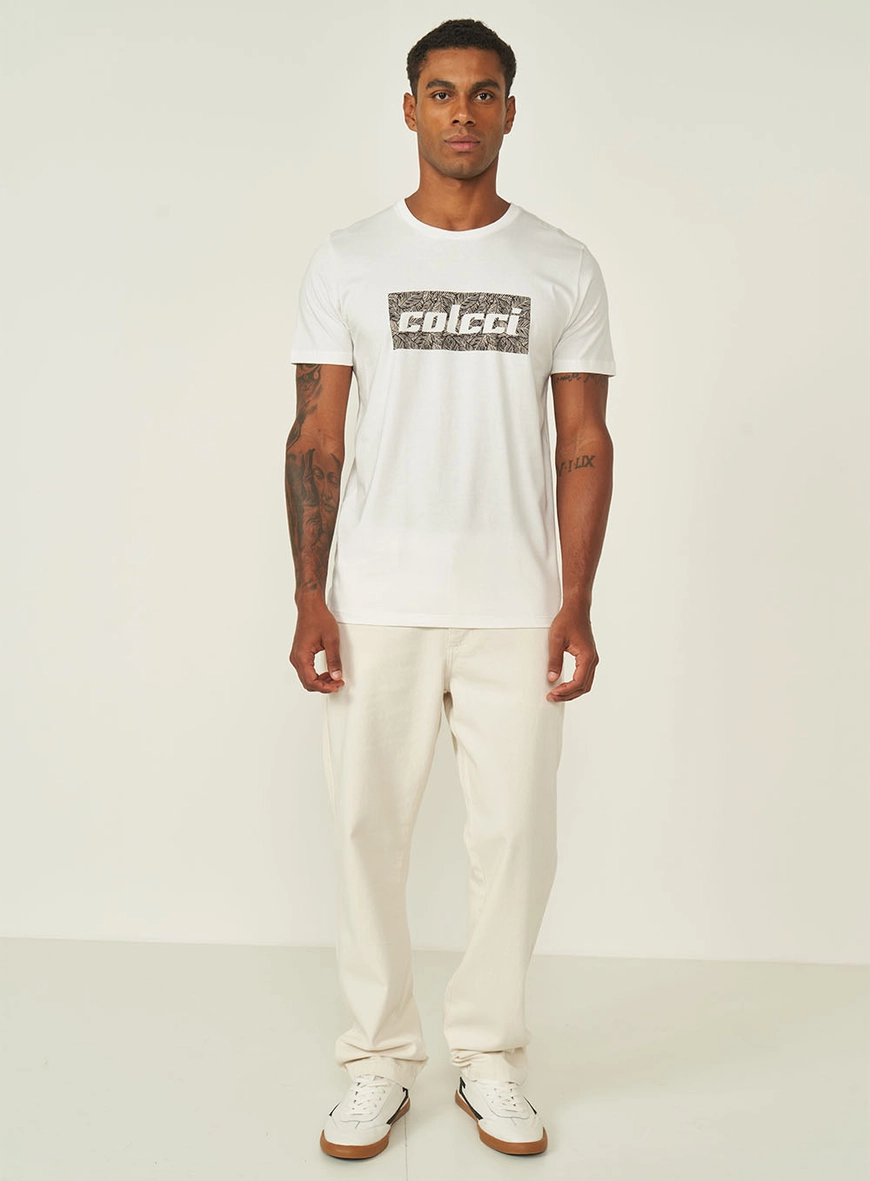 Calça Em Sarja Masculina Reta
