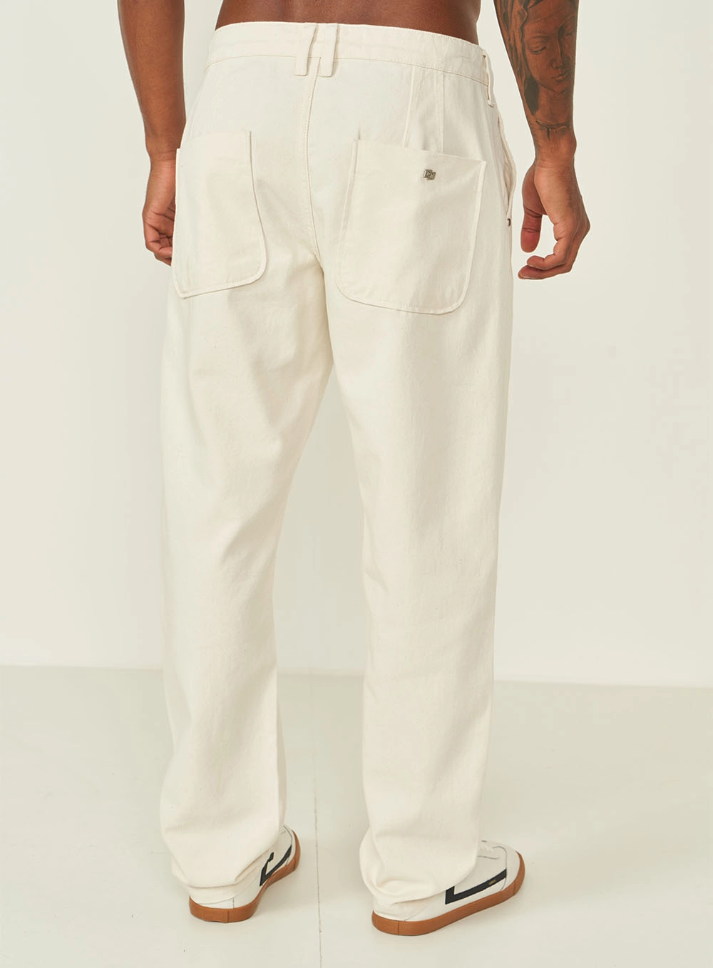 Calça Em Sarja Masculina Reta Off Shell