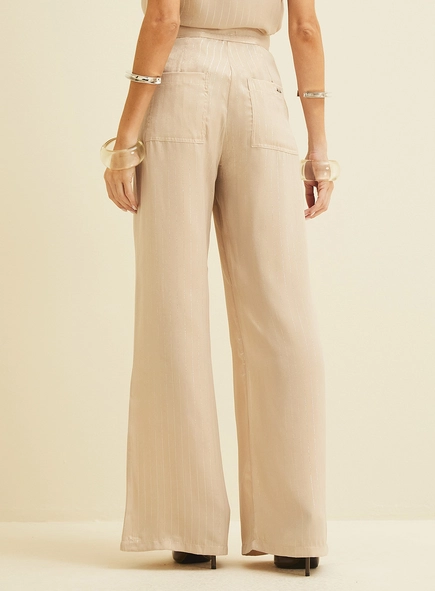 Calça Pantalona Metalizada
