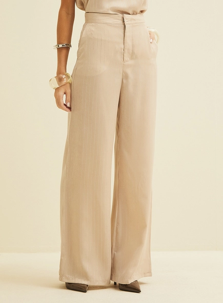 Calça Pantalona Metalizada