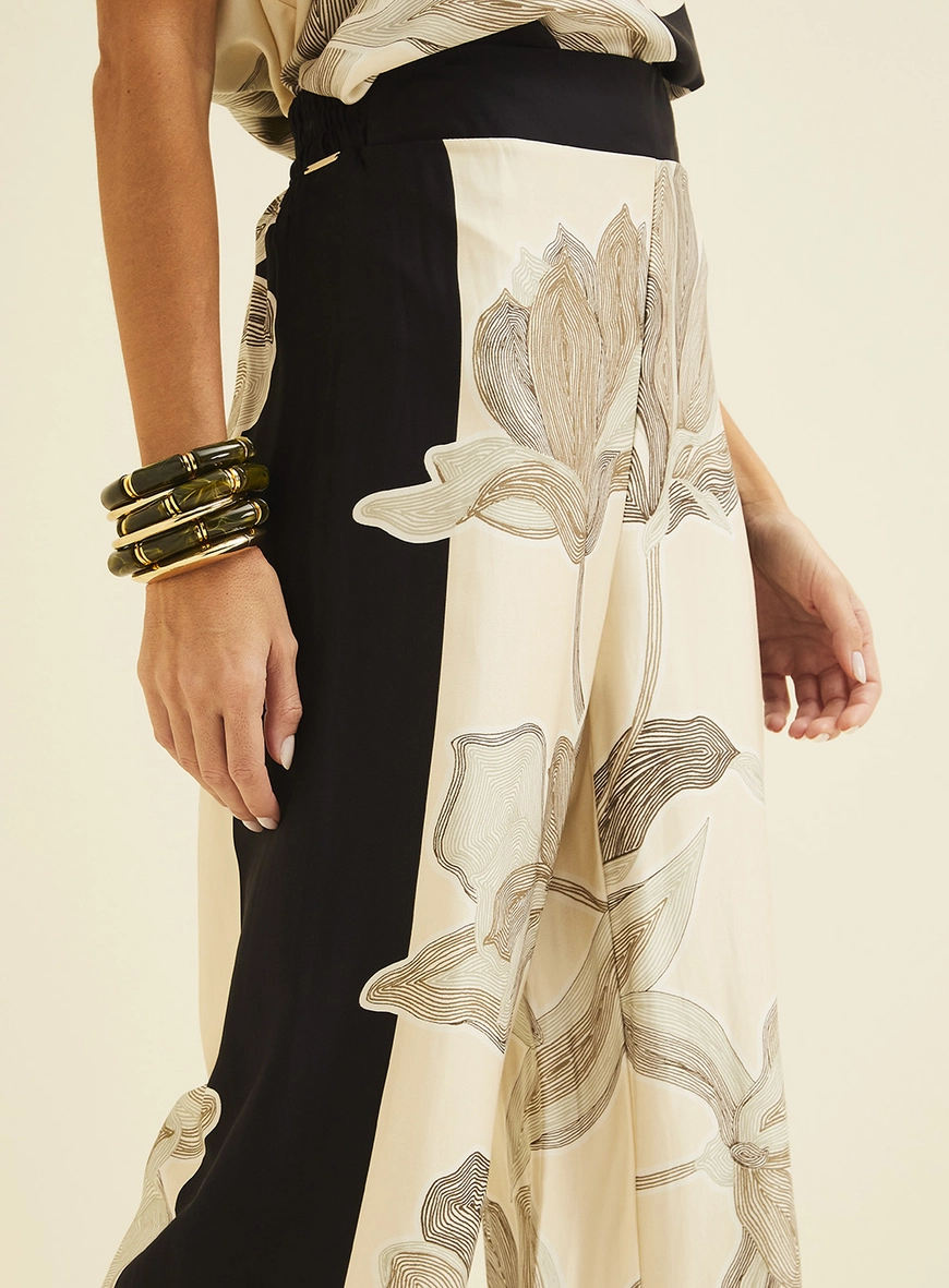 Calça Pantalona Estampada Estampados