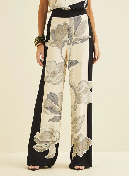 Calça Pantalona Estampada