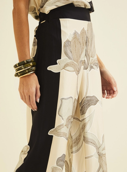 Calça Pantalona Estampada