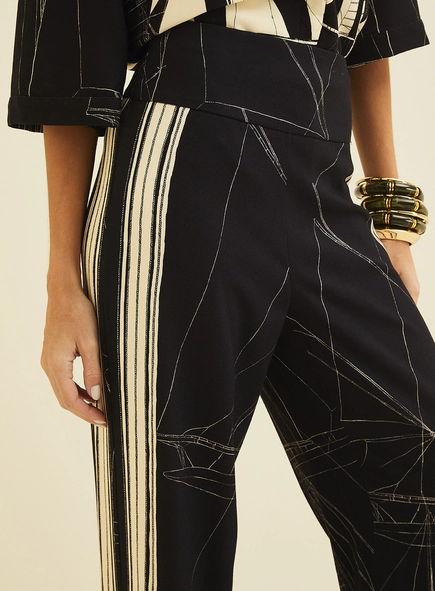 Calça Reta Estampada