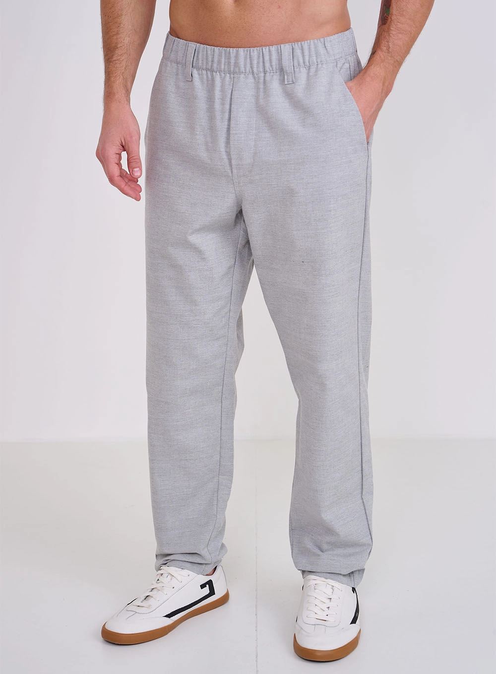 Calça Masculina Alexandre Mescla Cinza