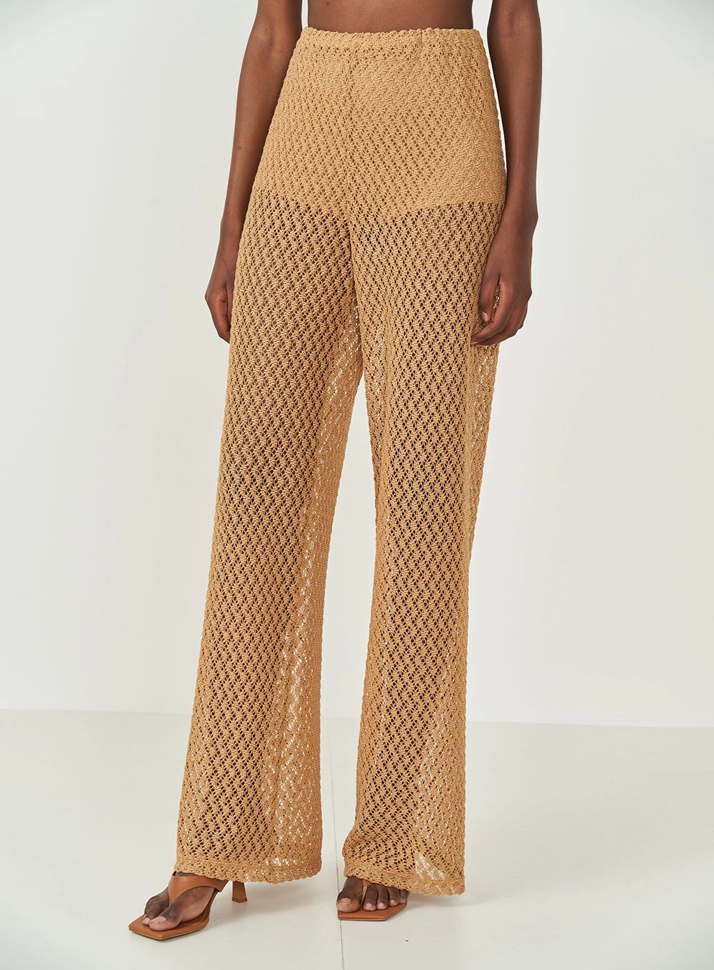 Calça Joana Em Renda Bege