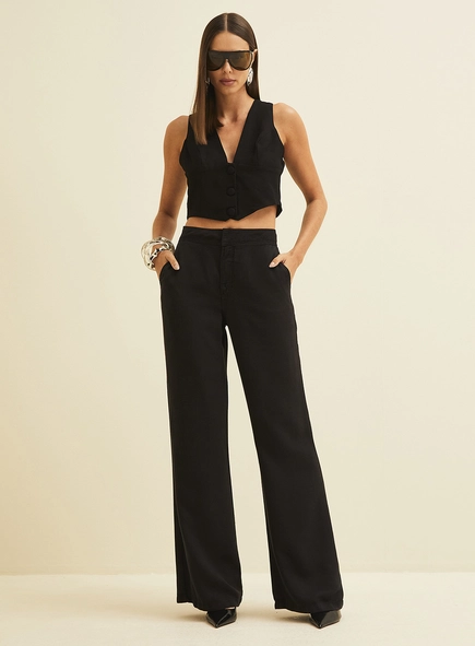 Calça Em Sarja Feminina